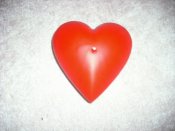 Hjärtljus 10x5 cm röd